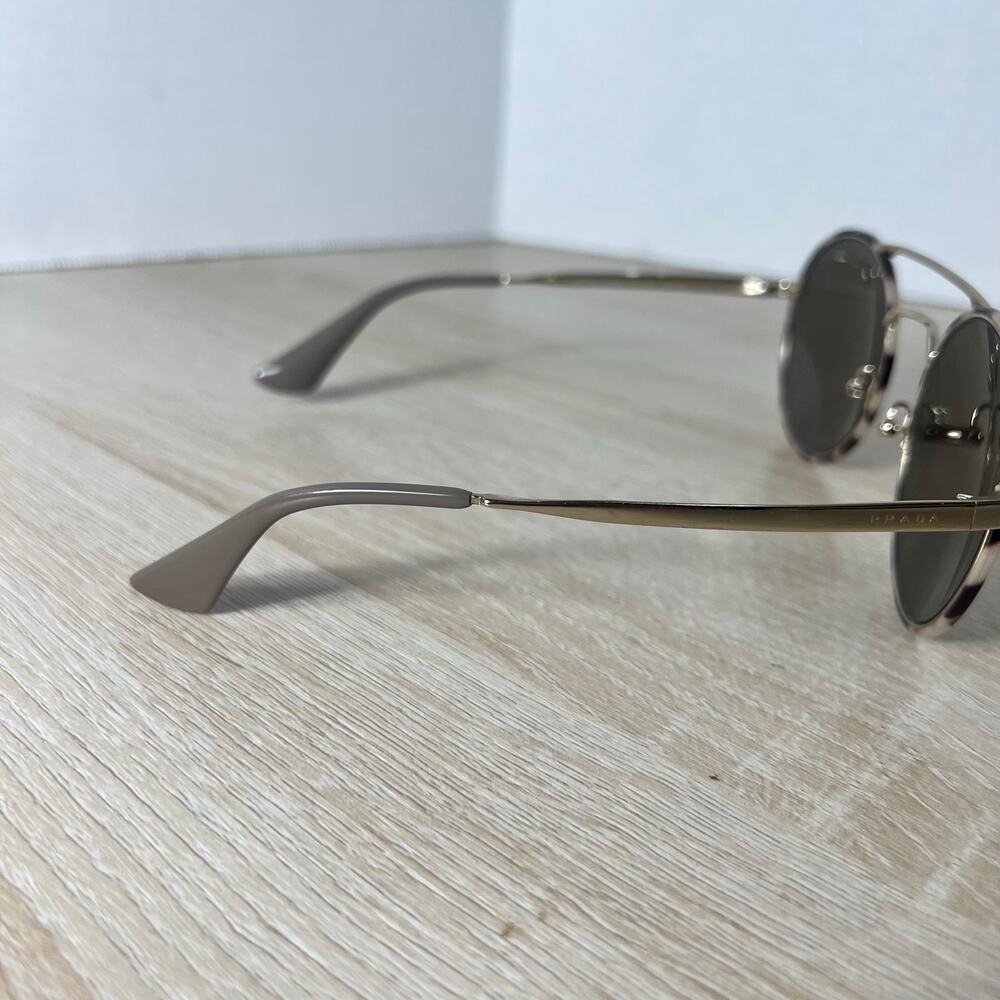 RARE! Prada SPR51S UAO-1C0 Sunglasses Beige Tortoise Silver READ DESC 54-22-135 - Picture 4 of 16